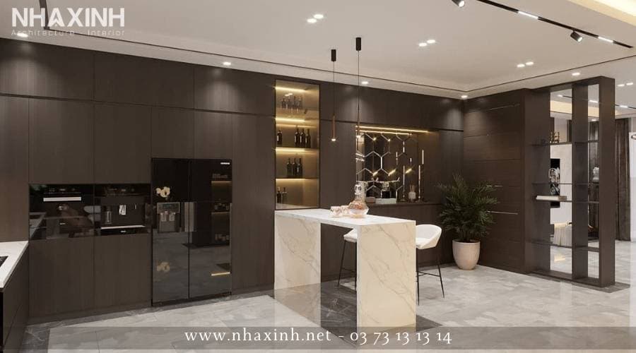 bếp và quầy bar