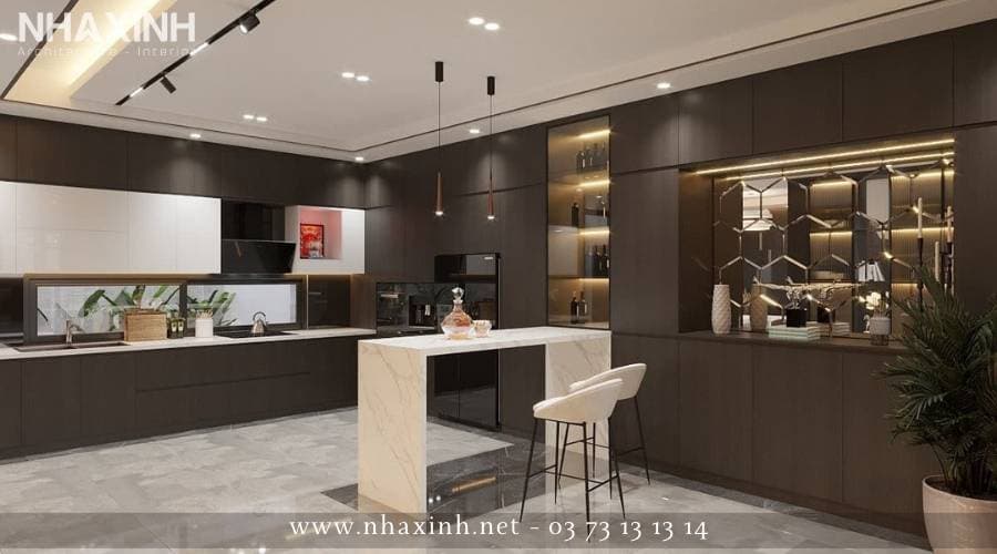 bếp và quầy bar