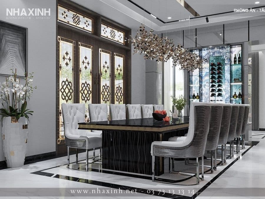 bộ bàn ăn lớn 12 ghế