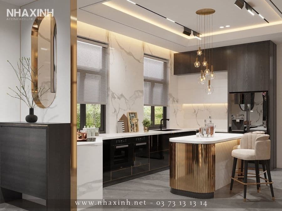 khu vực bếp nấu