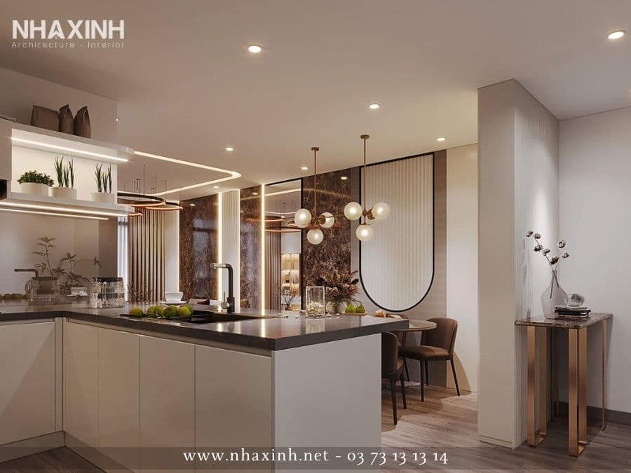 đảo bếp tiện nghi