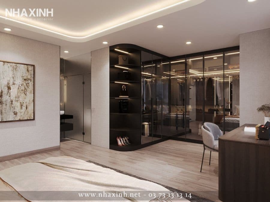 hệ tủ cánh kính- phòng ngủ master