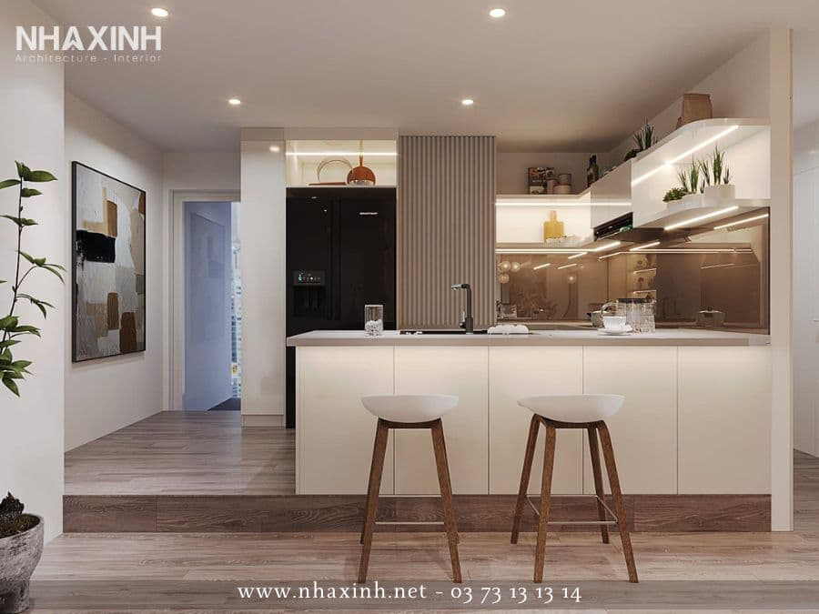 đảo bếp tiện nghi