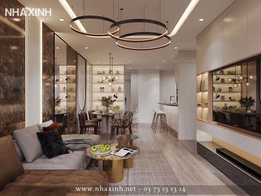 nội thất khách + bếp