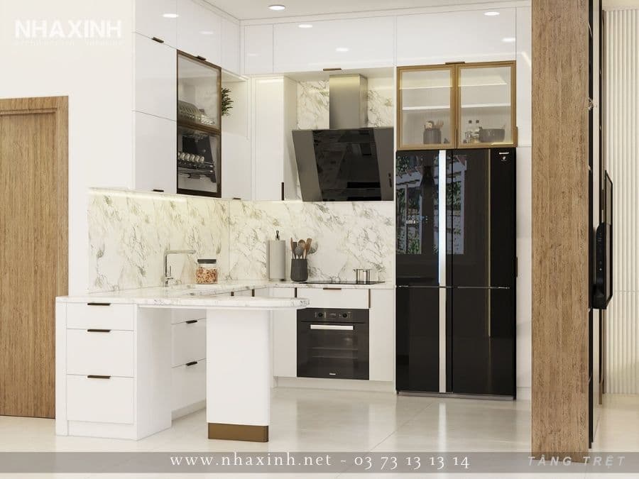 khu vực bếp nấu