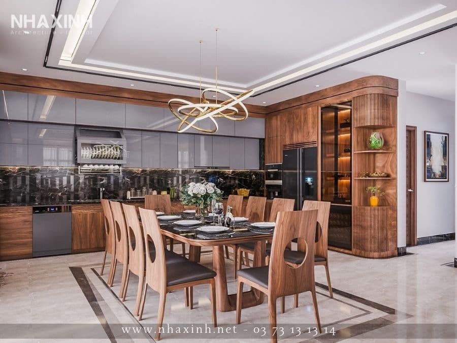 bộ bàn ăn gỗ 10 ghế