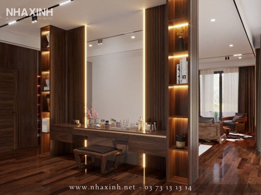 khu vực bàn trang điểm