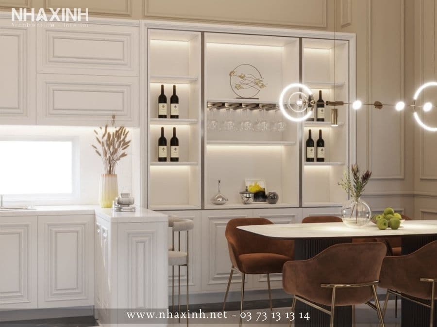 Khu vực bếp tầng trệt