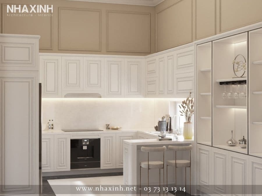 Khu vực bếp tầng trệt