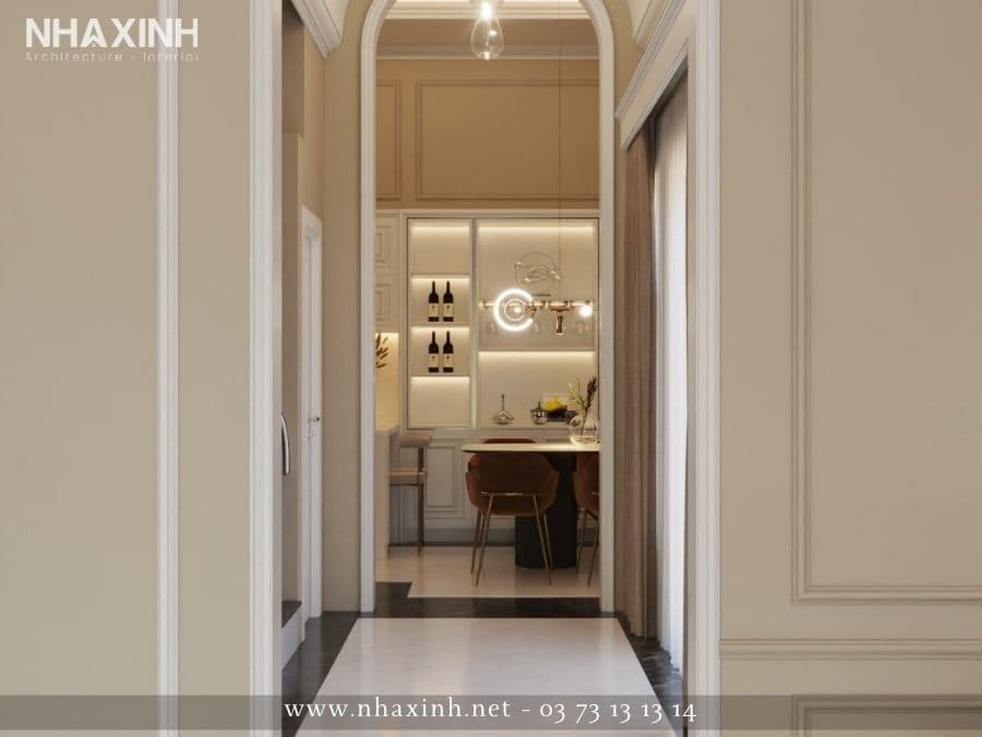 Khu vực bếp tầng trệt