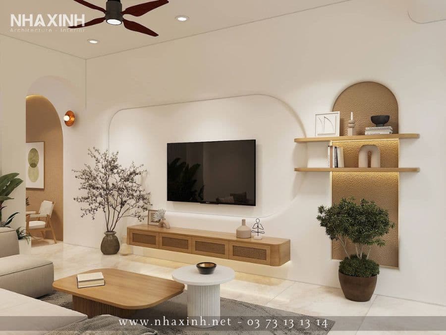 Thiết kế Nội Thất Nhà Phố Tại Dĩ An- phòng khách